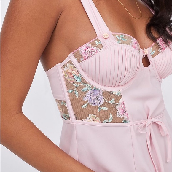 FOR LOVE & LEMONS Pastel Watercolor Rose Dress - Picture 11 of 16